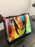 Holographic Beach Bag Contrast Binding Funky