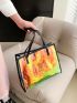 Holographic Beach Bag Contrast Binding Funky