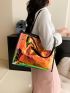 Holographic Beach Bag Contrast Binding Funky