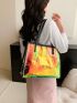 Holographic Beach Bag Contrast Binding Funky