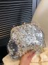 Small Square Bag Sequin & Rhinestone Decor Glamorous