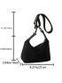 Small Hobo Bag Minimalist Black Nylon