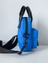 Mini Square Bag Double Handle Blue Unisex Style