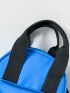 Mini Square Bag Double Handle Blue Unisex Style