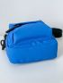 Mini Square Bag Double Handle Blue Unisex Style