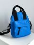 Mini Square Bag Double Handle Blue Unisex Style