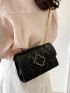 Mini Square Bag Quilted Chain Strap Flap