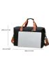 Letter Graphic Travel Bag Double Handle Waterproof Nylon