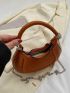 Crocodile Embossed Hobo Bag Tassel Decor Top Handle For Daily