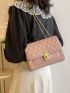 Mini Square Bag Quilted Chain Strap