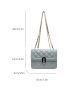 Mini Square Bag Quilted Chain Strap Flap Design