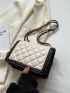 Mini Square Bag Quilted Chain Strap Flap Design