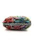 Mini Box Bag Colorblock Flower Shaped Rhinestone Decor Chain Strap