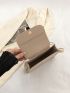 Mini Flap Square Bag Pearl Decor Nylon