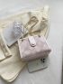 Small Square Bag Colorblock Chain Strap Button Decor