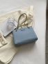 Small Square Bag Colorblock Chain Strap Button Decor