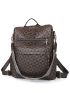 Medium Classic Backpack Geometric Pattern Pocket Front For Daily