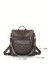 Medium Classic Backpack Geometric Pattern Pocket Front For Daily