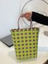 Mini Square Bag Colorblock Double Handle For Vacation
