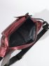 Large Fanny Pack Red Minimalist Adjustable Strap For Sport