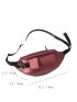 Large Fanny Pack Red Minimalist Adjustable Strap For Sport