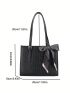 Medium Square Bag Colorblock Crocodile Embossed Twilly Scarf Decor For Work