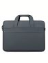 Gray Minimalist Classic Briefcase Portable Double Handle Large Capacity For Business