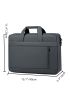 Gray Minimalist Classic Briefcase Portable Double Handle Large Capacity For Business