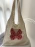 Small Crochet Bag Butterfly Pattern Hollow Out For Vacation