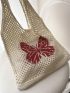 Small Crochet Bag Butterfly Pattern Hollow Out For Vacation