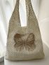 Small Crochet Bag Butterfly Pattern Hollow Out For Vacation