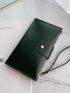 Dark Green Long Wallet Bi-Fold Credit Card Holder For Daily