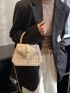 Geometric Embossed Novelty Bag Flap PU