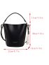 Small Bucket Bag Fashionable Letter Graphic Top Handle PU