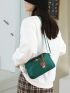 Small Square Bag Green Waterproof Adjustable Strap For Daily