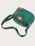 Small Square Bag Green Waterproof Adjustable Strap For Daily