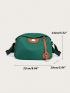 Small Square Bag Green Waterproof Adjustable Strap For Daily