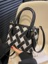 Mini Square Bag Geometric Pattern PU