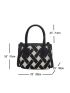 Mini Square Bag Geometric Pattern PU