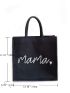 Small Shopper Bag Heart & Letter Graphic Double Handle