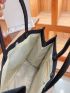 Small Shopper Bag Heart & Letter Graphic Double Handle