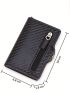 PU Card Holder RFID Black Braided Detail