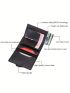 PU Card Holder RFID Black Braided Detail