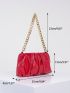 Women Minimalist Ruched Bag Pouch Dumpling Crossbody Bag Cloud Handbag Soft Clutch Purse Shoulder Bag