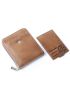 Brown Small Wallet Zipper Around Credit Card Holder For Daily