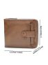 Brown Small Wallet Zipper Around Credit Card Holder For Daily