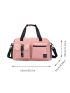 Letter Pattern Duffel Bag Double Handle Gym Bag For Sport & Travel