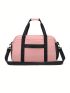 Letter Pattern Duffel Bag Double Handle Gym Bag For Sport & Travel