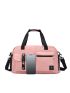 Letter Pattern Duffel Bag Double Handle Gym Bag For Sport & Travel