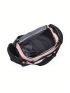 Letter Pattern Duffel Bag Double Handle Gym Bag For Sport & Travel